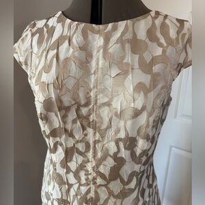 Anne Klein Cap Sleeve Drop Waist Dress